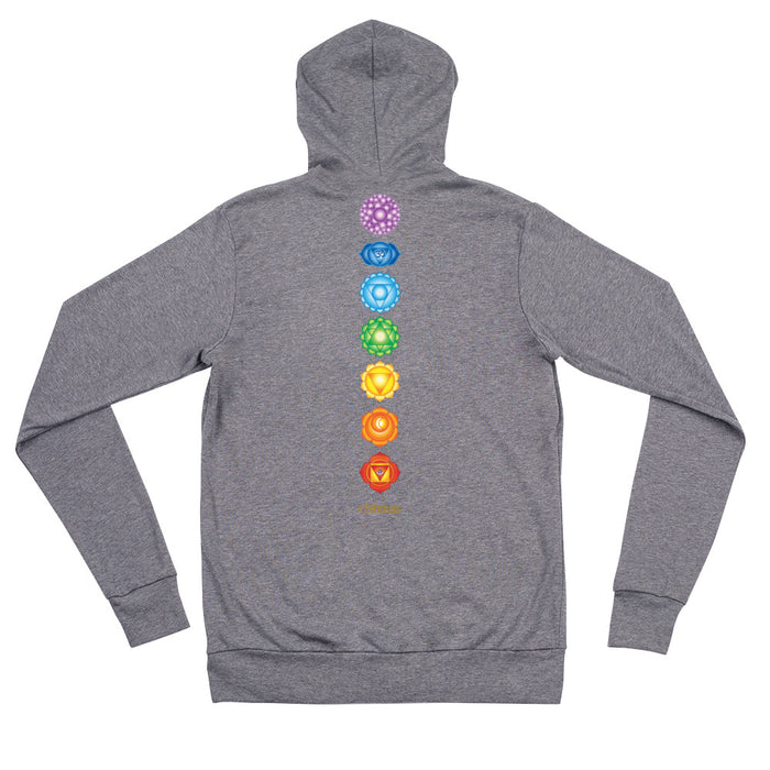 Chakras Essentials - seven Chakras - Unisex zip hoodie