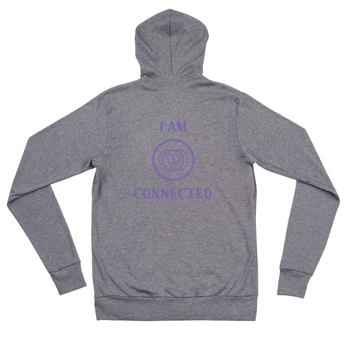 Sixth Chakra - I am Connected - Unisex zip hoodie