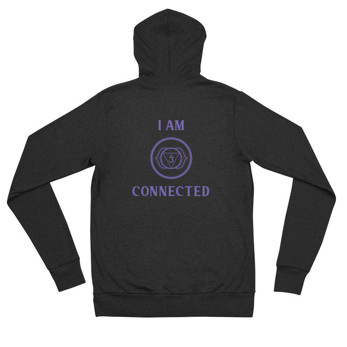 Sixth Chakra - I am Connected - Unisex zip hoodie